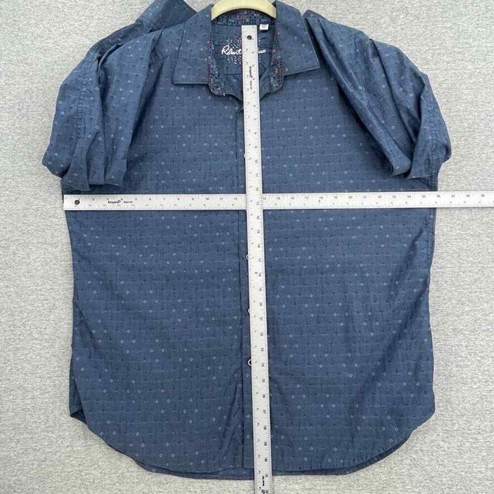 Robert Graham Shirt Mens 2XL Blue Button Up Long Sleeve Contrast Cuffs Classic - Picture 9 of 12